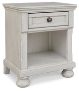 Robbinsdale - Antique White - One Drawer Night Stand by Signature Design by Ashley® | Bel Furniture