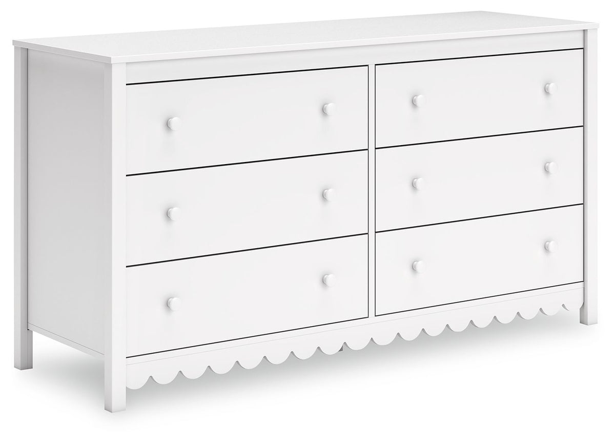 Hallityn - White - Six Drawer Dresser by Signature Design by Ashley® | Bel Furniture
