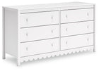 Hallityn - Six Drawer Dresser - White