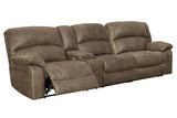 Segburg - Driftwood - 2-Piece Power Reclining Sectional by Benchcraft® | Bel Furniture