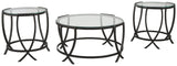 Tarrin - Black - Occasional Table Set (Set of 3) by Signature Design by Ashley® | Bel Furniture