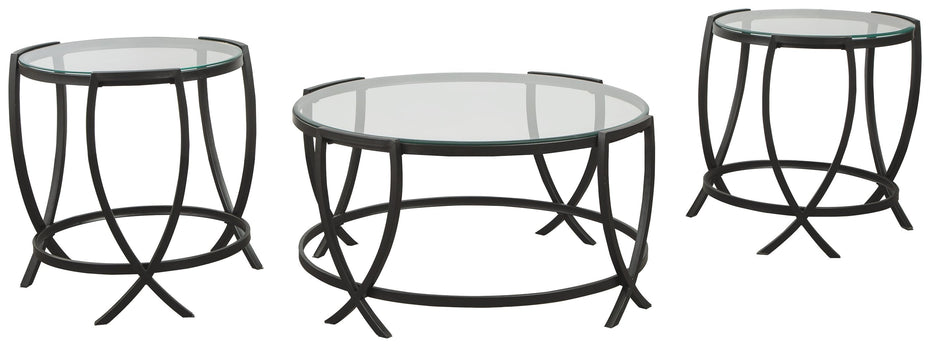 Tarrin - Black - Occasional Table Set (Set of 3)