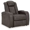 Fyne-dyme - Power Recliner/Adj Headrest Dark Gray by Signature Design by Ashley® | Bel Furniture