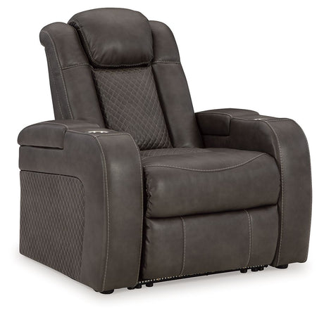 Fyne-dyme - Power Recliner/Adj Headrest Dark Gray by Signature Design by Ashley® | Bel Furniture