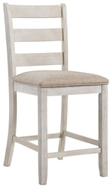 Skempton - White - Upholstered Barstool (Set of 2) by Signature Design by Ashley® | Bel Furniture