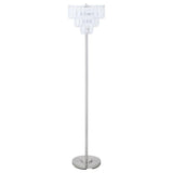 Anya - Hanging Crystal Metal Floor Lamp - Chrome by CoasterEveryday | Bel Furniture