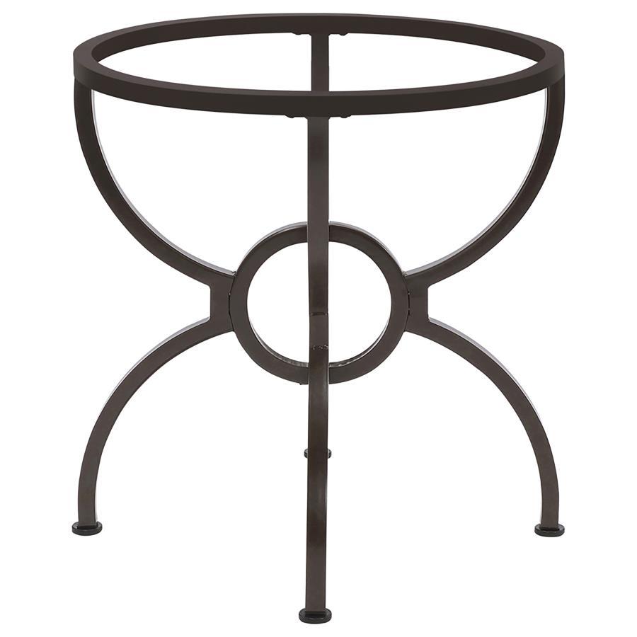 Aviano - Round Metal Dining Table Base - Gunmetal