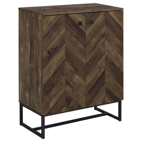 Carolyn - 2 Door Engineered Accent Wood Cabinet - Rustic Oak by CoasterEveryday | Bel Furniture