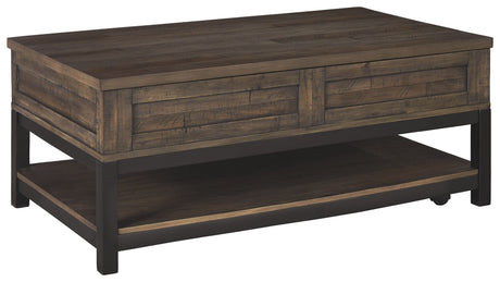 Johurst - Grayish Brown - LIFT TOP COCKTAIL TABLE by Signature Design by Ashley® | Bel Furniture