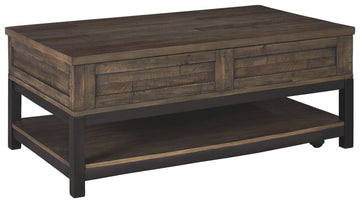 Johurst - Grayish Brown - LIFT TOP COCKTAIL TABLE by Signature Design by Ashley® | Bel Furniture