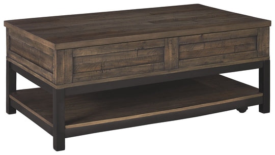 Johurst - Grayish Brown - LIFT TOP COCKTAIL TABLE by Signature Design by Ashley® | Bel Furniture