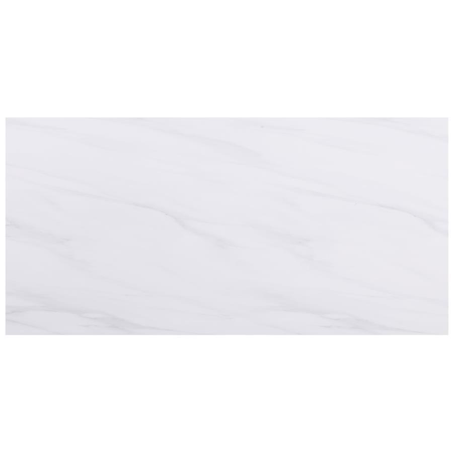 Carla - Cultured Carrara Marble Top Dining Table - White