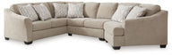 Brogan Bay - Sectional Light Brown 3 Pc. Right Arm Facing Cuddler Sectional by Signature Design by Ashley® | Bel Furniture