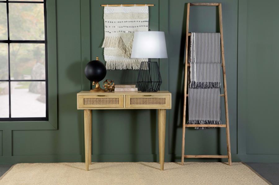 Zamora - 2-Drawer Entryway Console Accent Table - Natural