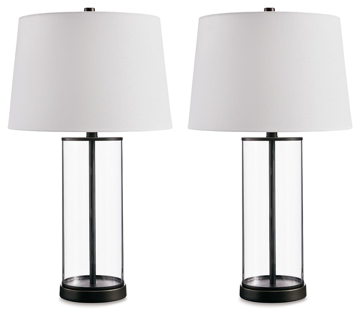 Wilmburgh - Clear / Bronze Finish - Glass Table Lamp (Set of 2)