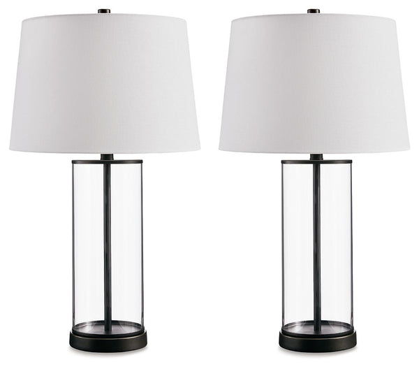 Wilmburgh - Clear / Bronze Finish - Glass Table Lamp (Set of 2)