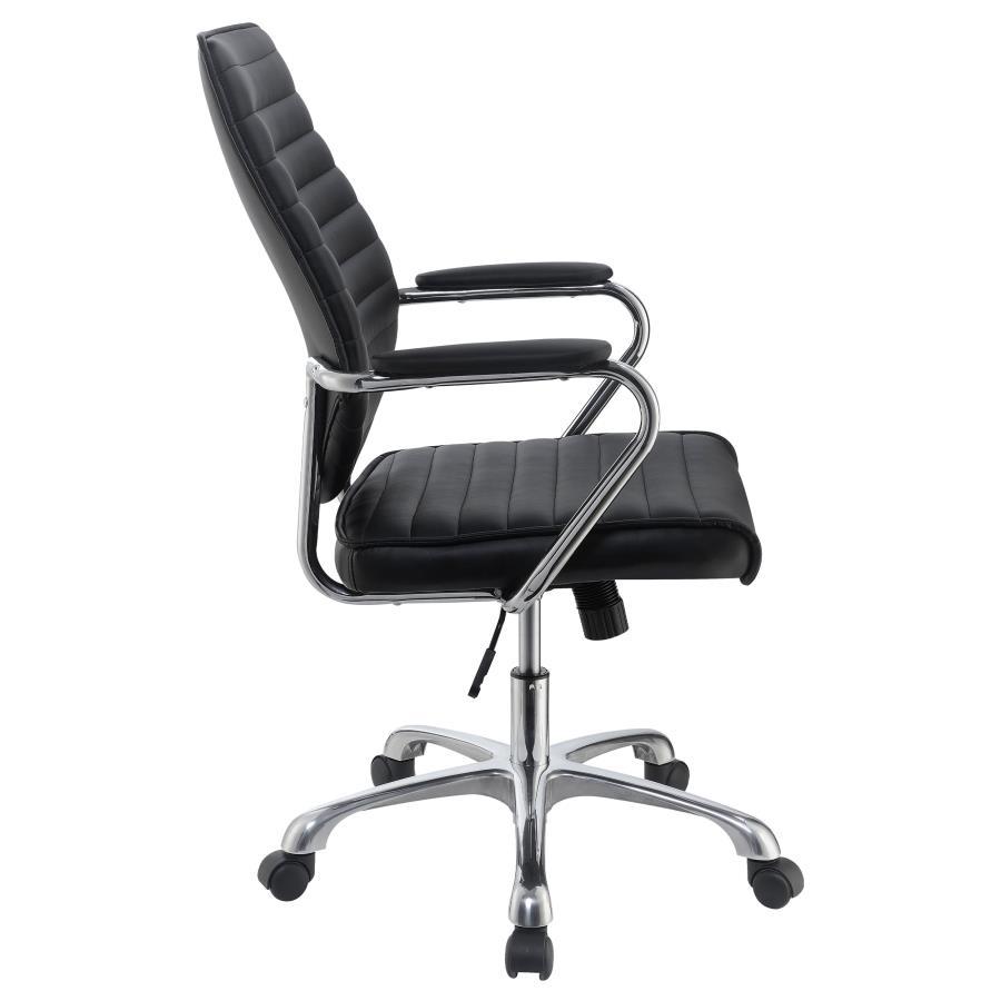 Chase - High Back Office Chair - Black And Chrome