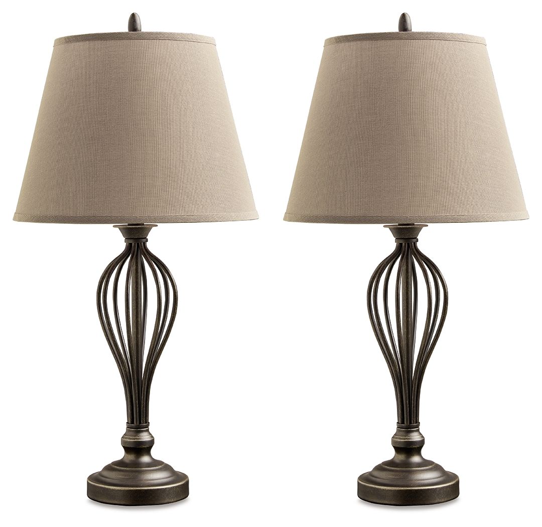 Ornawell - Antique Bronze Finish - Metal Table Lamp (Set of 2)