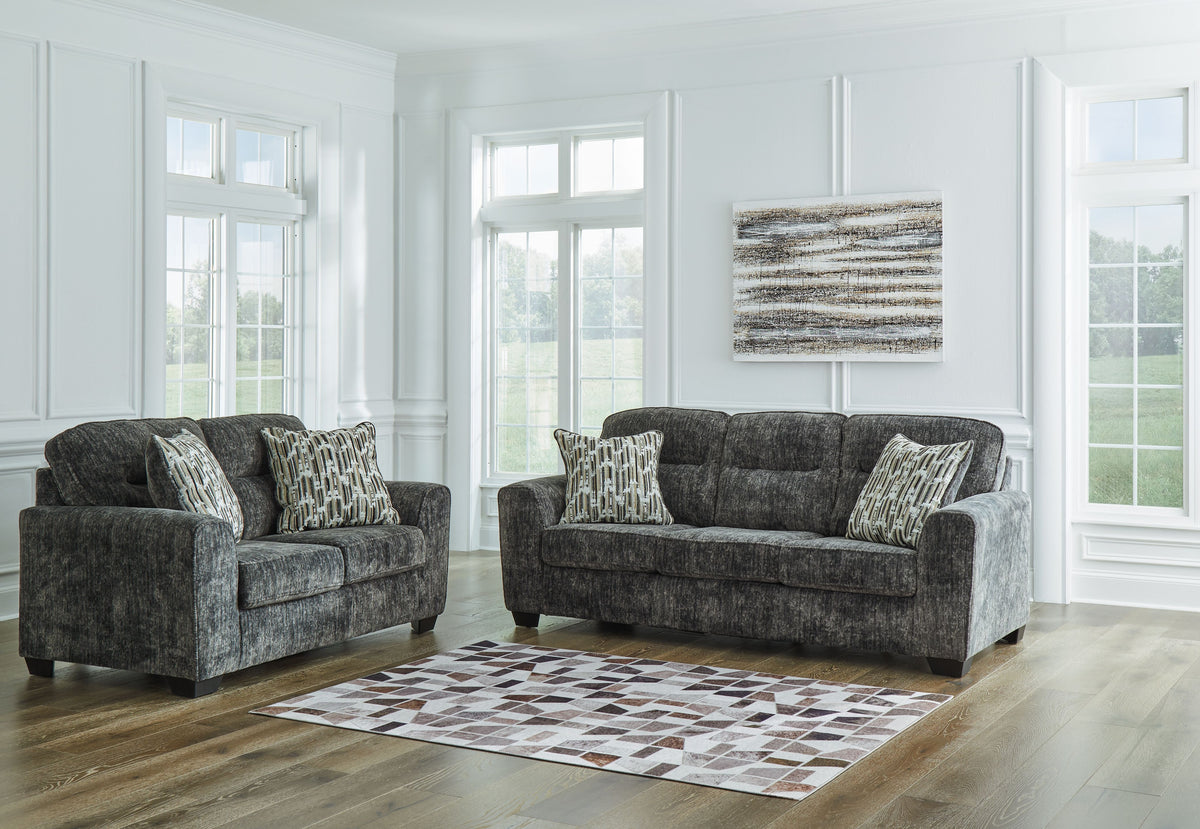Lonoke - Living Room Set Dark Gray 2 Pc. Sofa, Loveseat by Signature Design by Ashley® | Bel Furniture