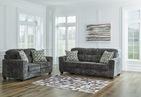 Lonoke - Living Room Set Dark Gray 2 Pc. Sofa, Loveseat by Signature Design by Ashley® | Bel Furniture