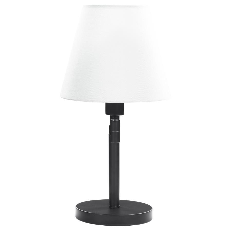 Colombe - Empire Shade Swing Arm Table Lamp - Black