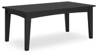Hyland Wave - Rectangular Cocktail Table Black by Signature Design by Ashley® | Bel Furniture