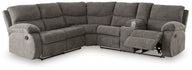 Museum - Sectional Dark Gray 2-Piece Reclining Sectional With Right Arm Facing Reclining Loveseat With Console by Signature Design by Ashley® | Bel Furniture