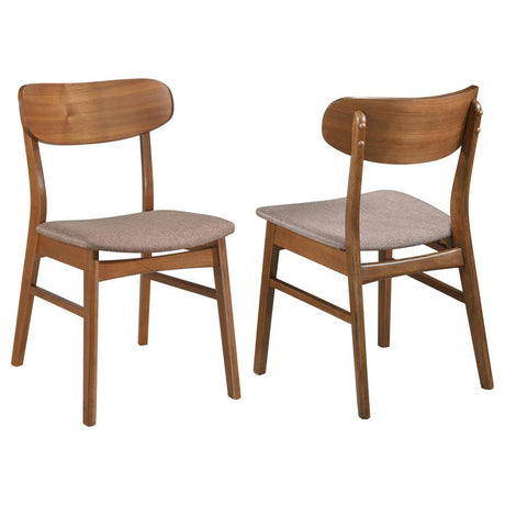 Dortch - Dining Side Chair (Set of 2) - Walnut And Brown by Coaster Fine Furniture | Bel Furniture