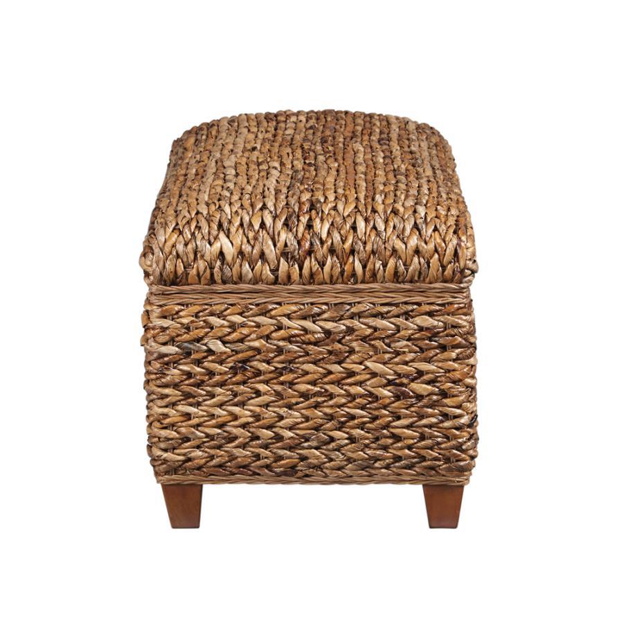 Laughton - Hand-Woven Banana Leaf Storage Trunk - Amber