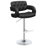 Brandi - 29" Adjustable Height Bar Stool Black by CoasterEssence | Bel Furniture