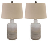 Marnina - Table Lamp Light Brown 2 Pieces by Signature Design by Ashley® | Bel Furniture