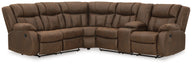 Trail Boys - Sectional Dark Brown 2-Piece Right Arm Facing Reclining Reclining Loveseat With Console Sectional by Signature Design by Ashley® | Bel Furniture