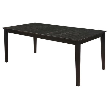 Louise - Rectangular Extension Leaf Dining Table - Black by CoasterEveryday | Bel Furniture