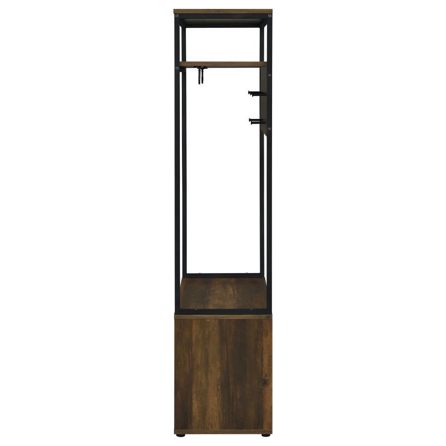 Quincy - 2-Door Engineered Wood Hall Tree - Dark Pine And Black