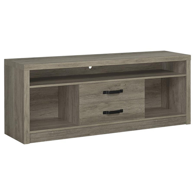 Burke - 2-Drawer Engineered Wood TV Stand - Gray Driftwood by CoasterEssence | Bel Furniture