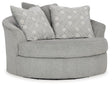 Casselbury - Cement - Oversized Swivel Accent Chair by Signature Design by Ashley® | Bel Furniture