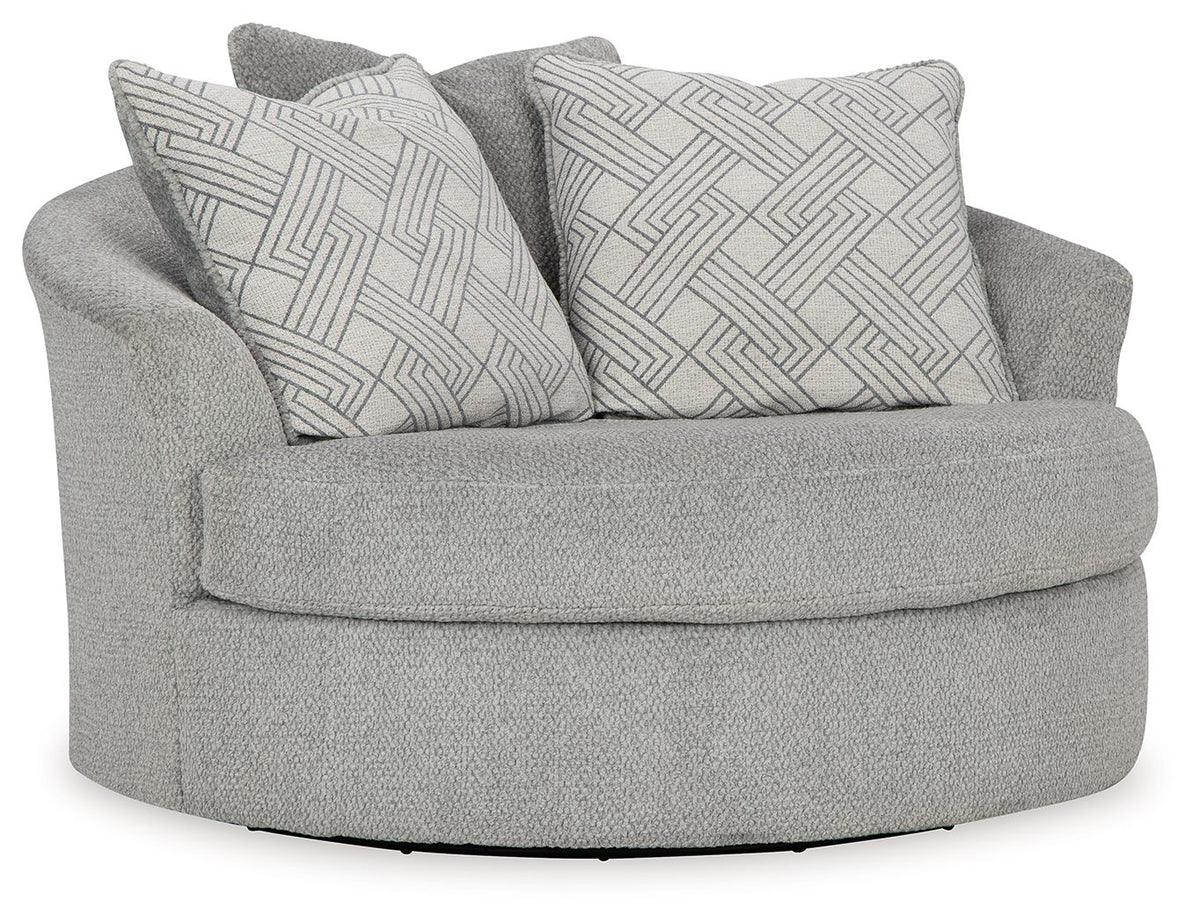 Casselbury - Cement - Oversized Swivel Accent Chair by Signature Design by Ashley® | Bel Furniture