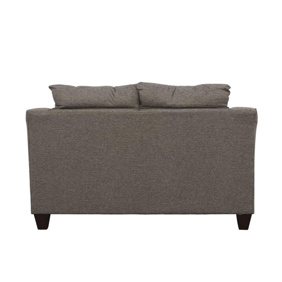 Salizar - Upholstered Flared Arm Loveseat - Charcoal Gray