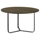 Yaritza - Round Mango Wood Coffee Table - Natural And Gunmetal by CoasterEssence | Bel Furniture