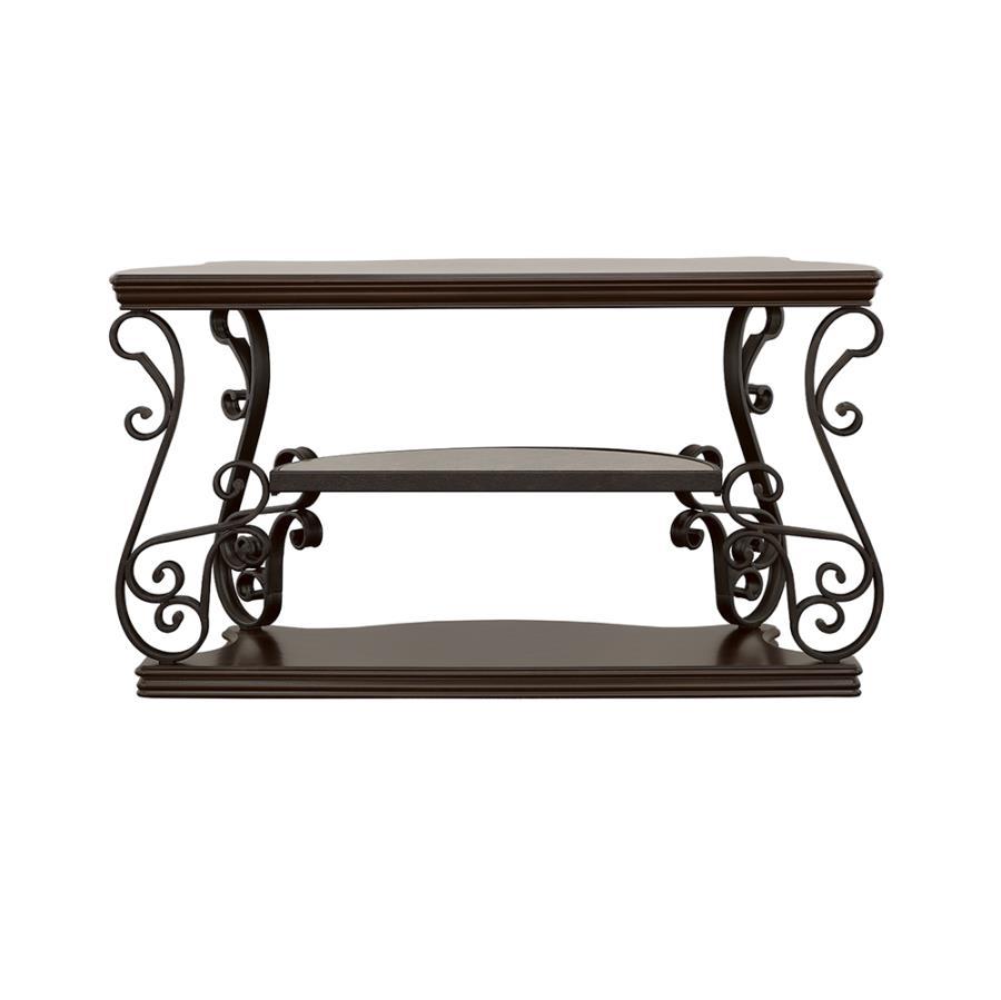 Laney - Sofa Table - Deep Merlot And Clear