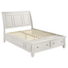 Sandy Beach - Storage Sleigh Bed White King by CoasterEssence | Bel Furniture