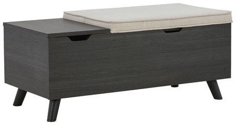 Yarlow - Dark Gray - Storage Bench by Signature Design by Ashley® | Bel Furniture