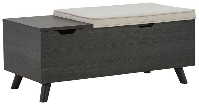 Yarlow - Dark Gray - Storage Bench by Signature Design by Ashley® | Bel Furniture