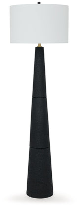 Hallburg - Black - Poly Floor Lamp by Signature Design by Ashley® | Bel Furniture