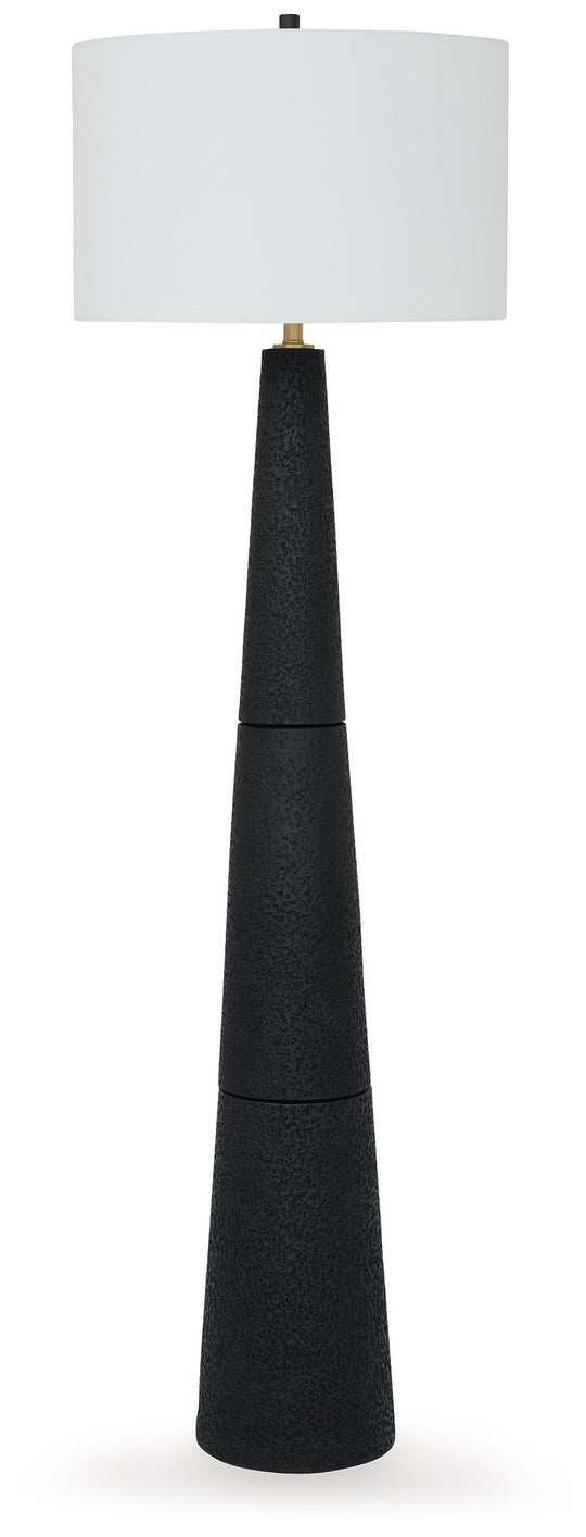 Hallburg - Black - Poly Floor Lamp by Signature Design by Ashley® | Bel Furniture