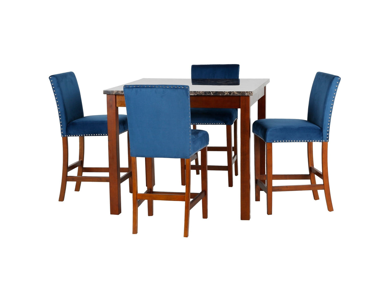 5 PIECE COUNTER HEIGHT DINING SET by Mollai Collections | Bel Furniture