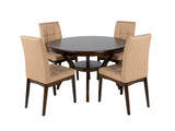 5 Piece Round Dining Room Set by Mollai Collections | Bel Furniture