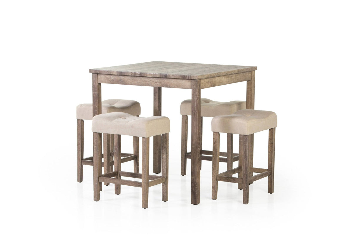 5 Piece Counter Height Dining Set by Mollai Collections | Bel Furniture