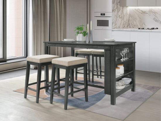 5 PIECE PUB DINING ROOM SET - BEL Furniture