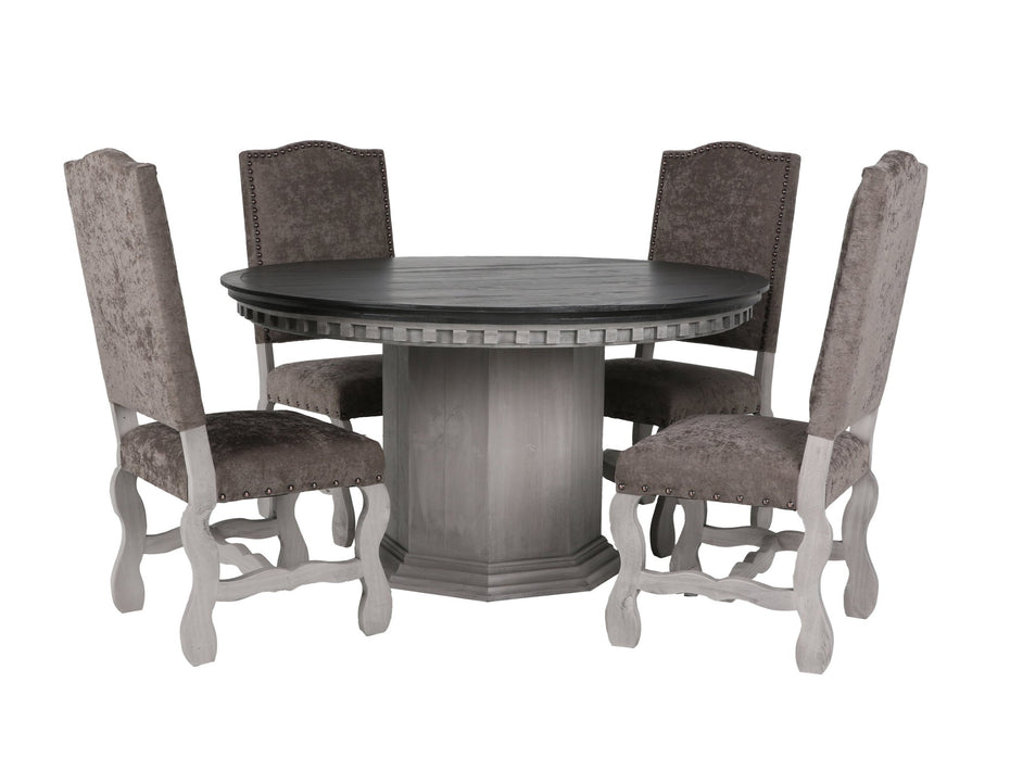 5 PIECE ROUND DINING TABLE SET - BEL Furniture
